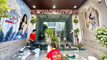 Mẫu Tranh Dán Tường Trang Trí Quán Trà Sữa Đẹp