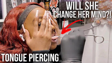 FULL PROCESS HERE! ⚠️ Tongue Piercing Vlog | Pain level | Aftercare