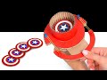 Щиты Капитана Америки и резиночки| Веселые картонные стрелялки