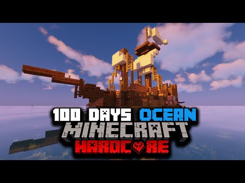 I Survived 100 Days of Hardcore Minecraft In A Modded Ocean Only World…