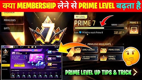 Does taking membership increase the prime level 🤔 | How to increase the free fire prime level | F...