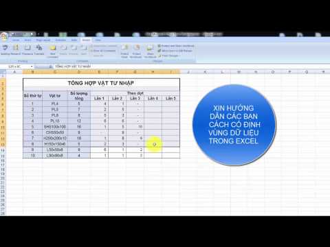 CỐ ĐỊNH Ô HOẶC VÙNG DỮ LIỆU TRONG EXCEL