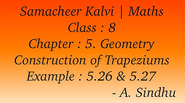 8th Maths Samacheer | Chapter 5 | Geometry | Example 5.26 & 5.27