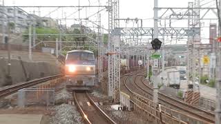 JR貨物 EF66-111号機(吹田)+コキ24両 貨物列車67レ 2023.06.10