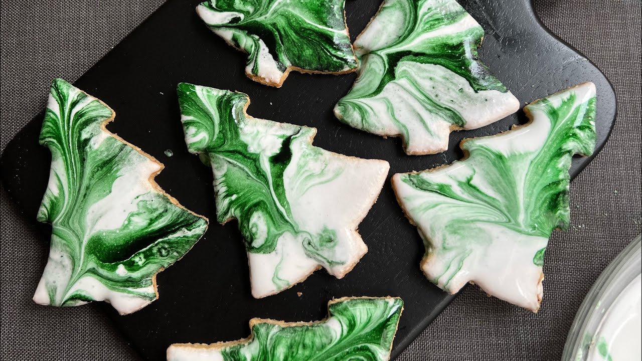 Rezept für Marmor Kekse mit Zuckerguss. Royal Icing Cookies zu ...