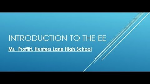 Introduction to the Extended Essay