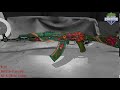 Ak47 wild lotus  skin wear preview