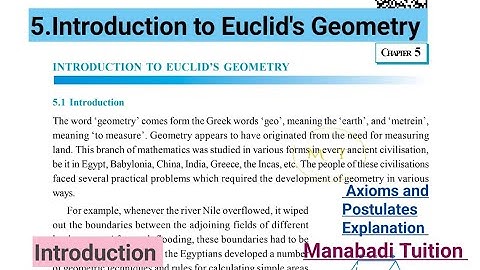 9th class maths|Chapter 5|🤷‍♀️Euclid