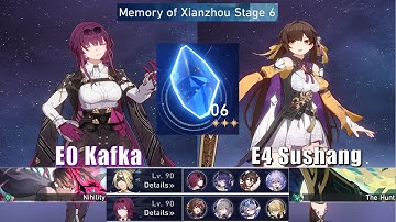 Forgotten Hall Xianzhou 6 | E0 Kafka & E4 Sushang | 3 Stars | Honkai: Star Rail