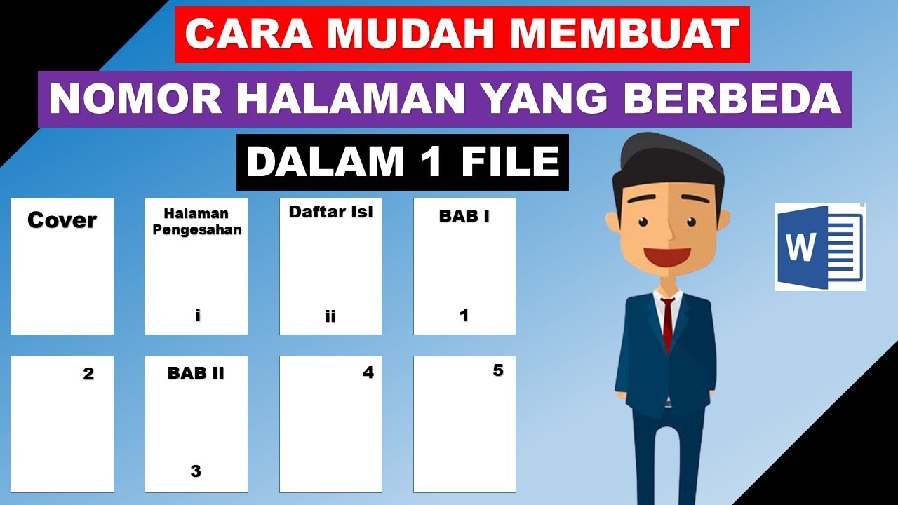 Cara Mudah Membuat Nomor Halaman yang Berbeda dalam 1 File