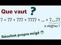 CALCULER 7 77 777 7777 7 N Fois 7 CALCULER 7 77 777 7777 7 N Fois 7