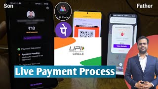 Upi circle live payment process via phonepe | how to add people in upi circle live demo