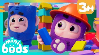 Building Block Bust-Up! | 🌈 Minibods 🌈 | Preschool Learning | Moonbug Tiny TV