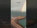 ظهور قوس قزح في سماء الاسكندريه قبل لحظات من هطول الأمطار 