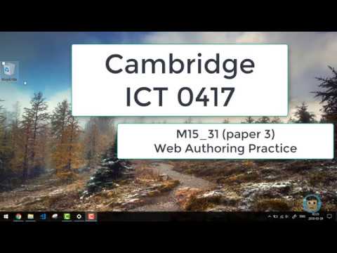 Кембриж ICT 0417 IGCSE FM15_31 Вэб, HTML, CSS - Abaymbaa | онлайн хичээл