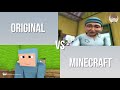 Upin &amp; Ipin - Esok Raya (Original VS Minecraft Animation)