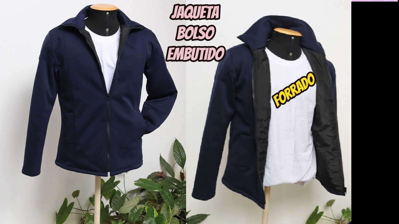 jaqueta tactel forrada masculina