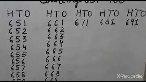 Class-1 Maths counting 651-700