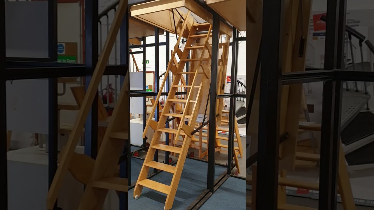 Sandringham Electric Folding Wooden Stairway Loft Ladder Youtube