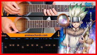 Dr. Stone: Stone Wars OP - Rakuen | Acoustic Guitar Lesson [Tutorial + TAB + CHORDS]