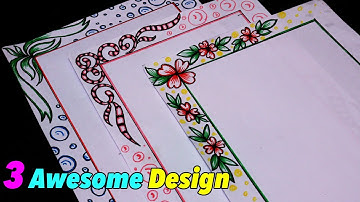 Easy Border design for project | Easy border design | Designs for front page | My Creative Hub