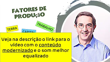 Quantos são os fatores de produção defina sucintamente cada um?