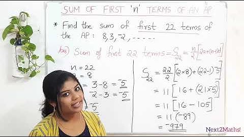 Sum of First n Terms of an Arithmetic Progression with example/ CLASS 10