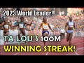 Mariejose ta lou takes home another diamond league gold  2023 lausanne diamond league 100m