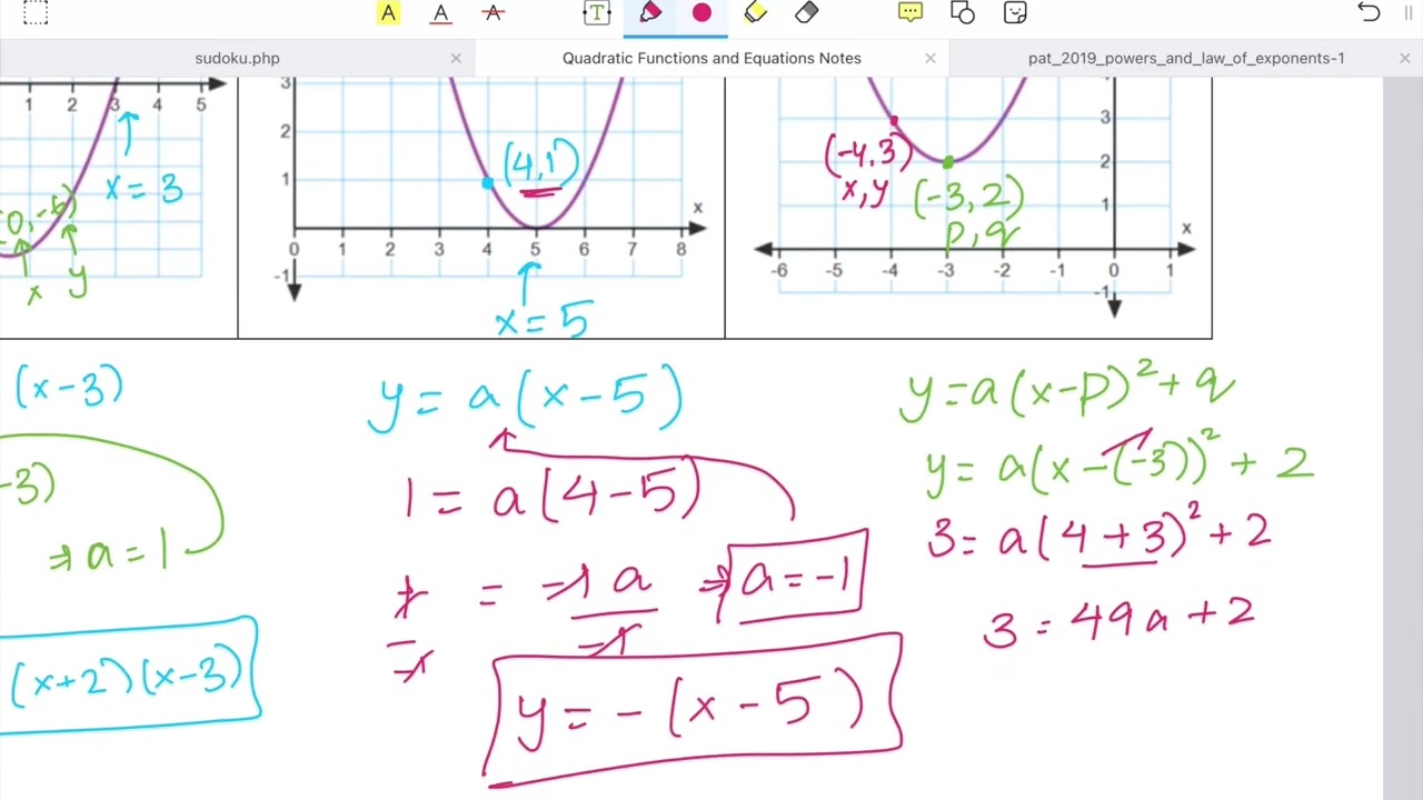 Math 20-1 Lesson 10: 4 Ways to Solve Quadratic Equations & The Discriminant