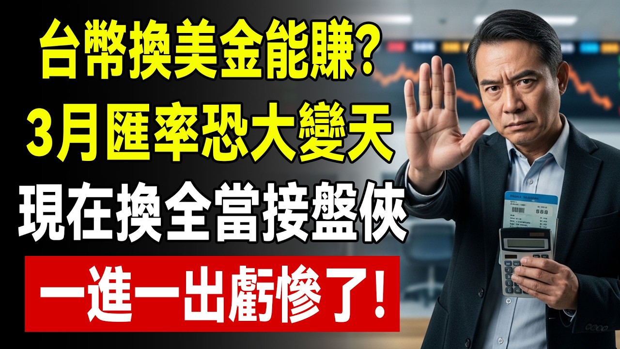 現在該把台幣換美金嗎？2026匯率恐大變天！專家急喊卡：這時候進場‘美元定存’，等於是接盤俠！一進一出虧慘了！#美金定存 #匯率風險 #退休金理財