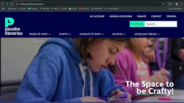 Tour of Poudre Libraries New Website (Desktop/Laptop)