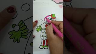 Joker colourful drawing 😍🃏||How to Colour Outline Photo Of Joker || #drawing #art #drawingskill