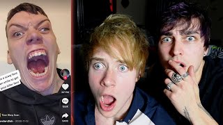 Reacting to HORRIFYING Tik Toks .. | Colby Brock