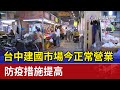 台中建國市場今正常營業 防疫措施提高