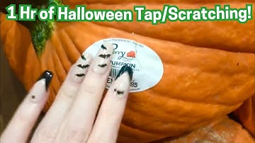 ASMR 🎃 1 Hr Halloween Tap/Scratching Videos!! 🦇 No Talking Compilation 
