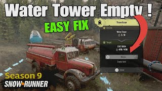 ⚠️ Water Tower Fix Snowrunner Season 9 No Water Bug