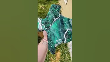 Texas Resin Geode Wall art- Emerald
