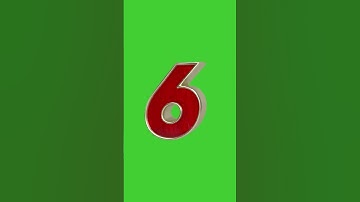 Nine to Zero 3D Numbers Countdown with Voice Over | GREEN SCREEN