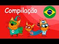 Kid-E-Cats em Portugues | Compilação de episódios 2021