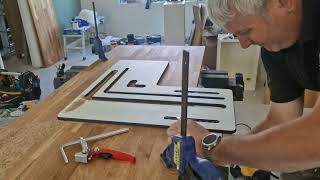 HOW TO CUT OUT FOR A BELFAST/BUTLER SINK START TO FINSH IN TO A OAK BUTCHER BLOCK WORK TOP