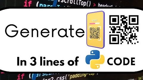 Generate QR code in 3 lines of python code