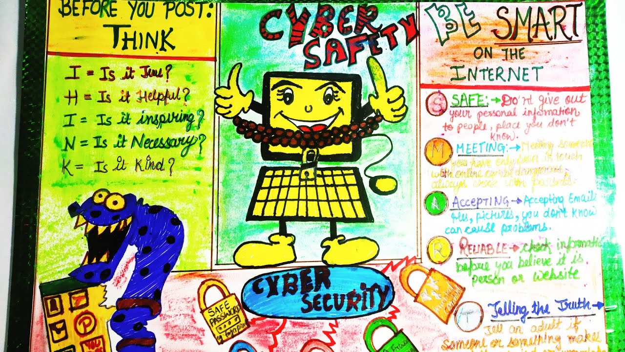 Cyber safety Poster drawing