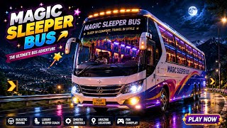 MAGIC SLEEPER BUS 🚌✨ | Amazing Night Journey | Luxury Sleeper Coach Driving Game | Bus Simulator screenshot 3