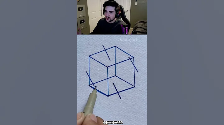 HOW TO DRAW 3D CUBE #shorts