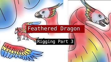 Feathered Dragon | Rigging Part 3 | Blender Timelapse