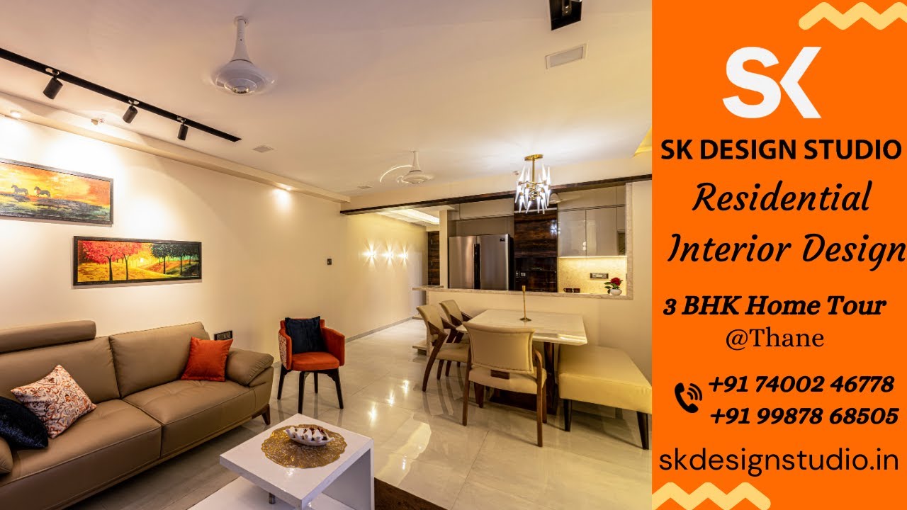 3BHK Home Interior at Nilkanth Palms by SK Design Studio/Thane west