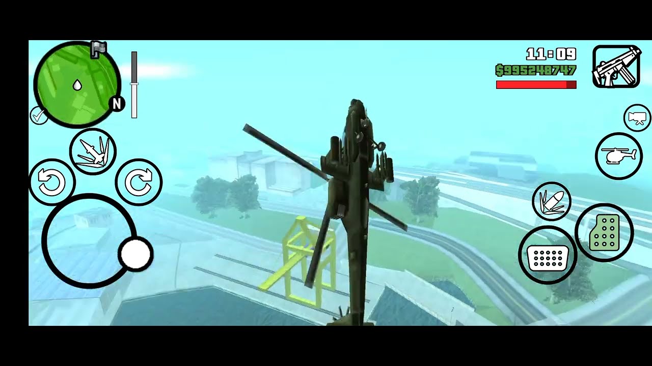 CJ Hijacks Navy Base Helicopter 💀|Water Chopper & Military Helicopter Chaos GTA San Andreas 🚁🔥chaos.