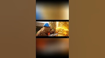 Capy giúp bà cưa cây vàng #capybara