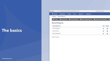 Entity Management Saved Reports