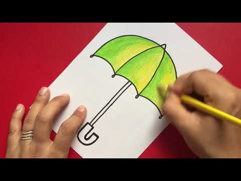 Easy How to Draw an Umbrella Tutorial Video and Umbrella Coloring Page |  Umbrella art, Spring art projects, Art projects